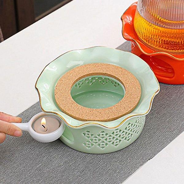  민트 코르크 받침 도자기 티 워머 차데우기 온도유지