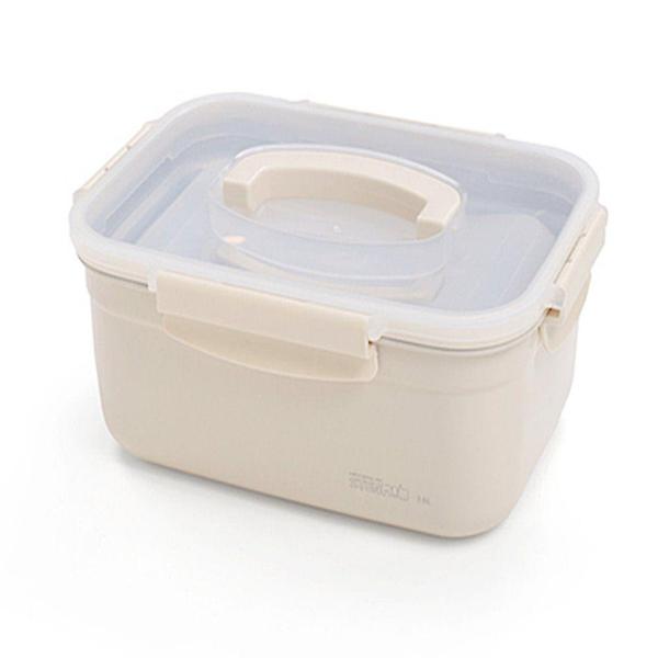  스텐맘 세라믹 컬러직사각 핸디밀폐용기(3600ml)