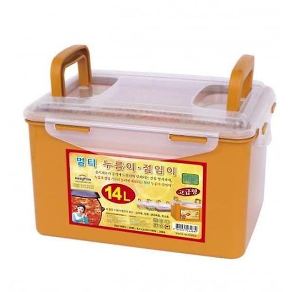  황토 밀폐용기 김치통 멀티 냉장고 용기 반찬통 14L