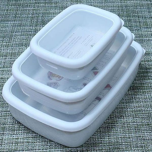  후지호로 법랑 밀폐용기 반찬통 냉장고 정리용기 3종