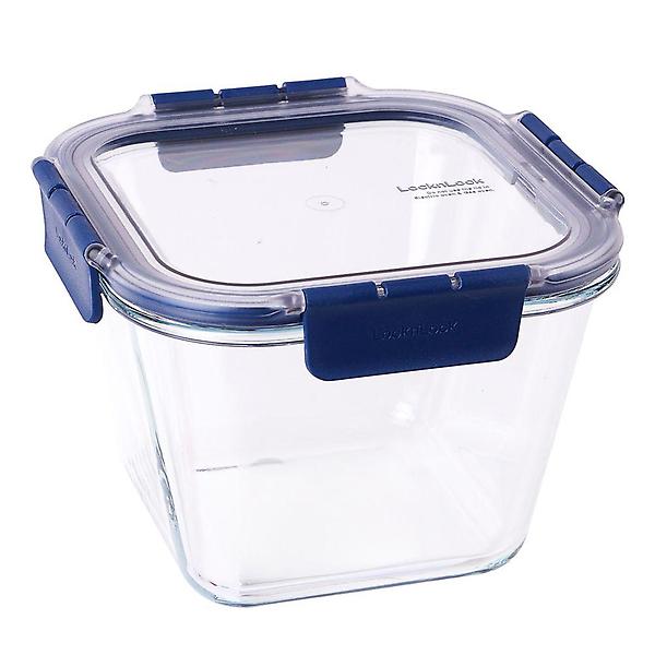  내열 유리 밀폐 직사각 냉동 밥 보관용기 1.95L