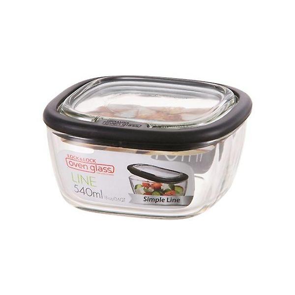  락앤락 오븐글라스라인 유리용기 정사각 540ml LLG951