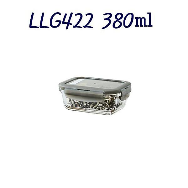  락앤락 유로 직사각 380ml 그레이 실리콘 LLG422