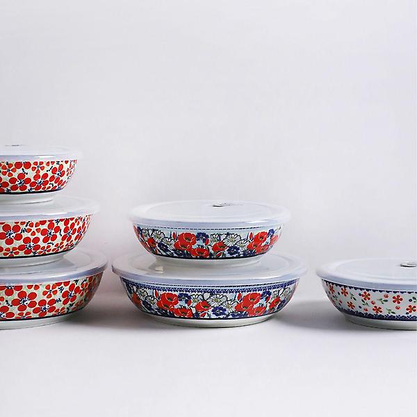  블루가든 밀폐 3칸 찬통 16cm