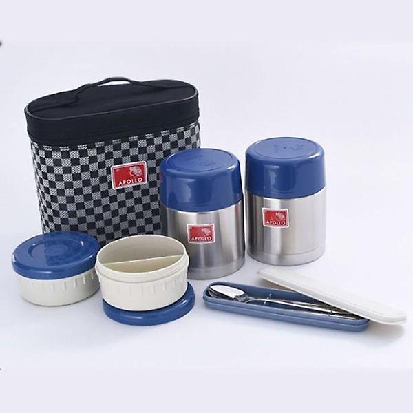  아폴로 보온 도시락통 세트 찬합 런치 박스 1810ml