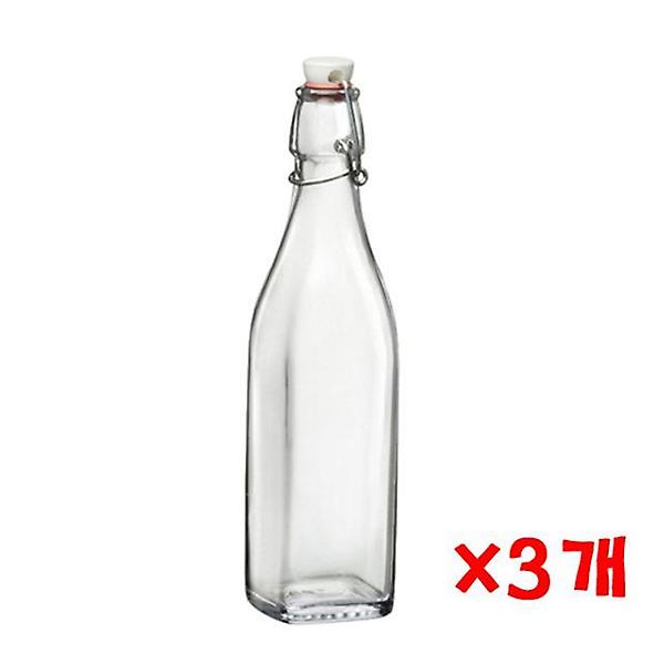 [셀럽하우스/CELB0001] 투명스윙병 500ml X 3개 유리물병 투명통 물통 음료수