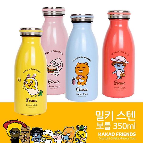 [셀럽하우스/CELB0001] 카카오친구들 우유병모양 밀키 스텐보틀 350ml