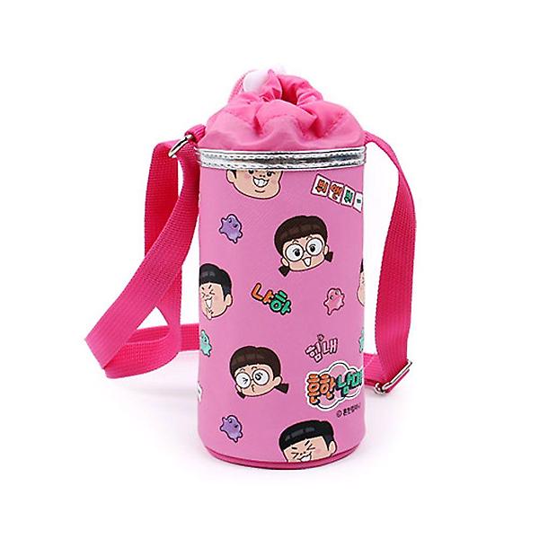 [셀럽하우스/CELB0001] 흔한남매 패턴 물병가방 핑크 어깨끈 물통주머니 아동
