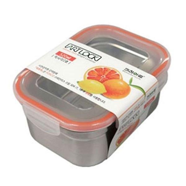 키친아트 밀폐 용기 반찬통 보관통 스텐 용기 520ml
