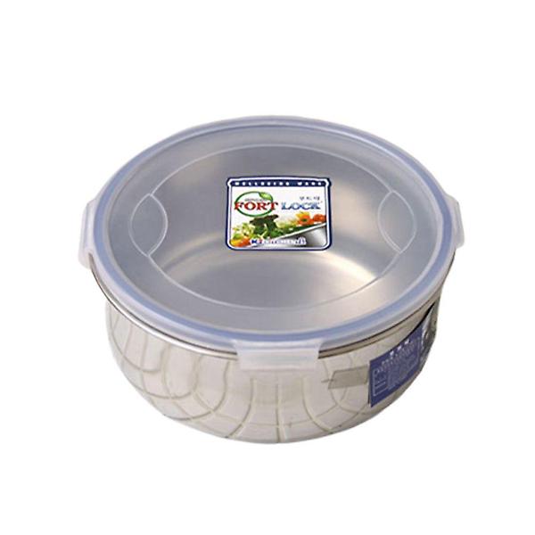  포트락 스텐 원형 밀폐용기 820ml 1P 반찬통 스텐통