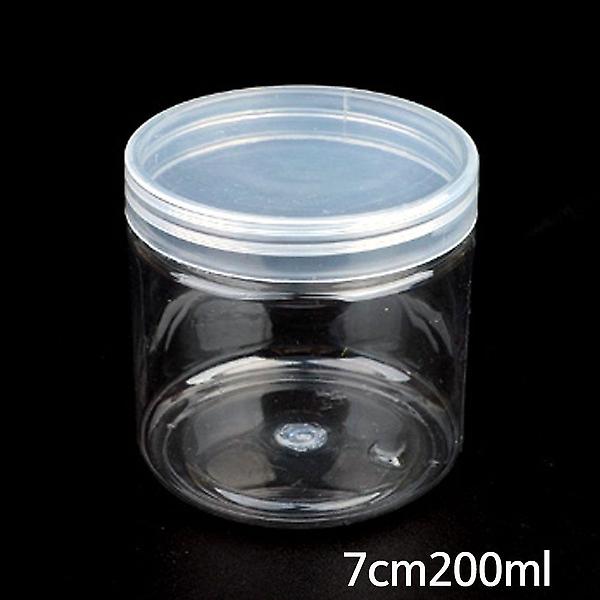  원형 플라스틱 보관 용기 7cm 200ml X20개 소분 공병
