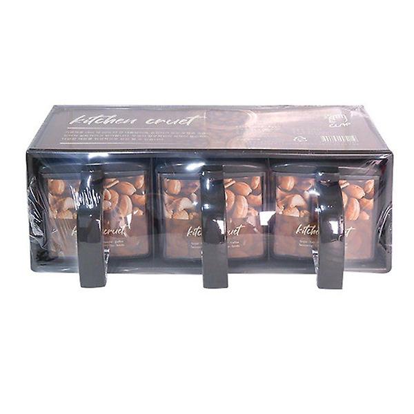  클랩 양념통 사각 3P (블랙)