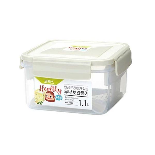  안심 트레이 두부 보관 용기 밀폐 용기 1.1L