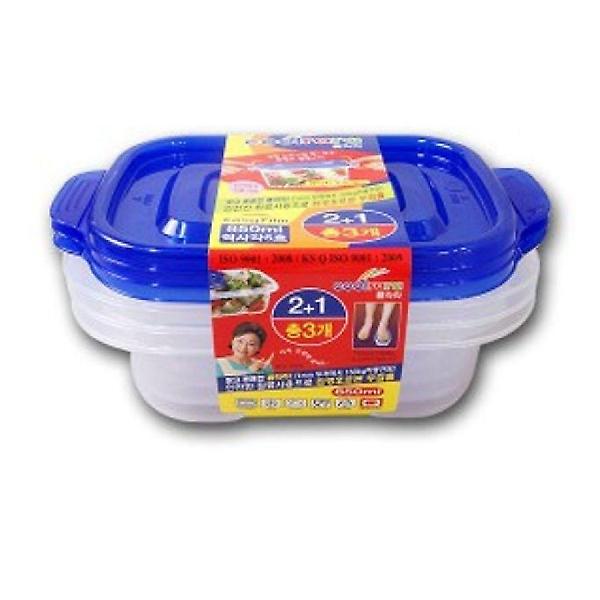  김치보관통 반찬통 밀폐용기 직사각 850ml 3P