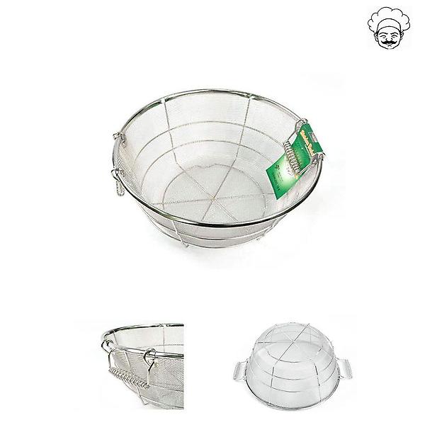  스텐 원형후레임망 2단소쿠리 스텐채망바구니 38cm