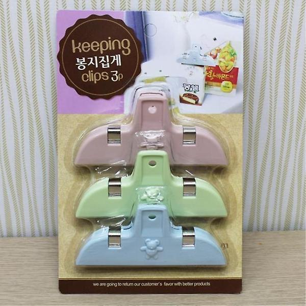  비닐봉지 집게 3P 봉지집게 집개 봉지마개 밀봉