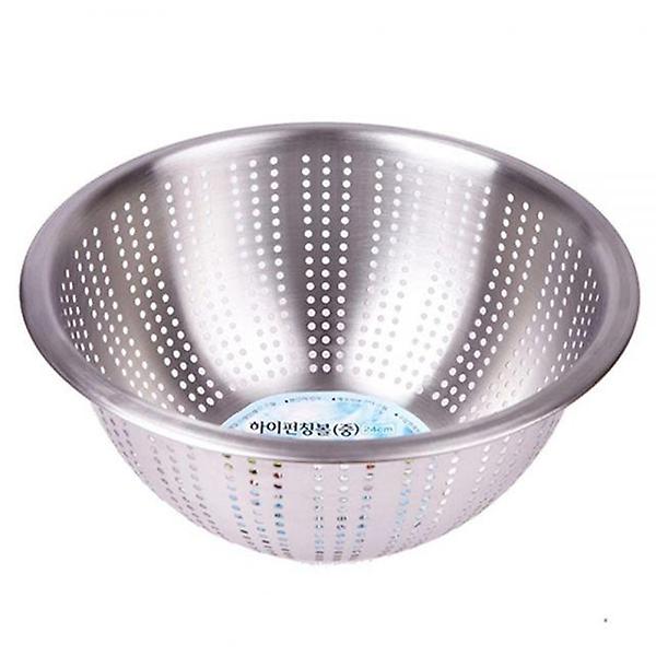  스텐 펀칭 믹싱볼 중 24cm 과일씻기 세척볼 설거지