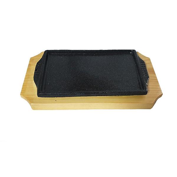  나무밑판 주물 신형사각 장어스테이크판 2호