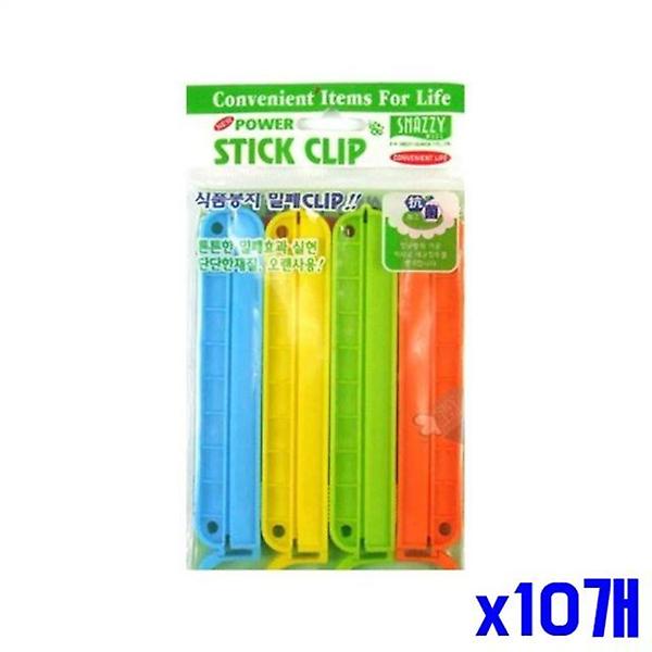  식품 봉지 밀폐 집게클립 4P x10개 주방집게 봉지집게