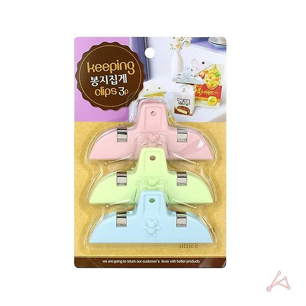  봉지 밀봉집게 주방 남은과자 클립 집게 3개