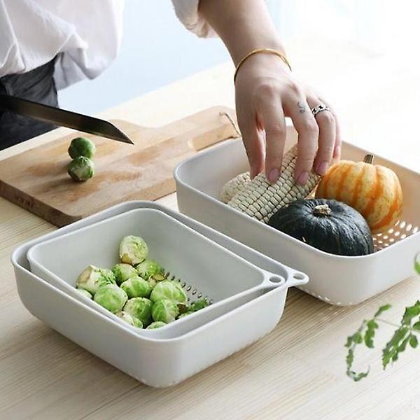  다용도 사각 물빠짐 채반 3종세트