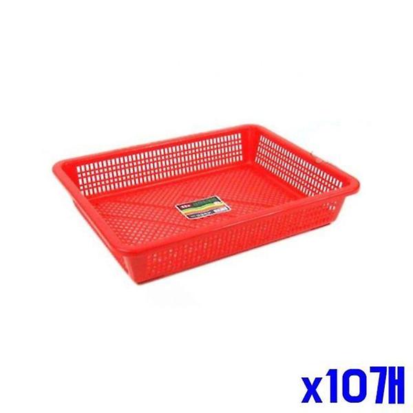  물빠짐 좋은 사각 소쿠리 41.8x32x8cm x10개 야채채반