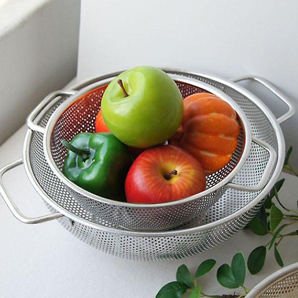  스텐 원형 다용도 채반 대 1P 야채 과일 바구니 채망