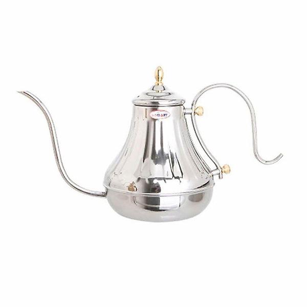  홈아트 클래식 실버 스텐 드립포트 커피 주전자 500ml