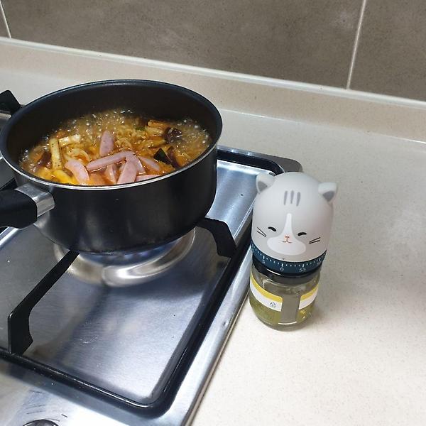  아날로그 태엽 쿠킹 타이머 고양이