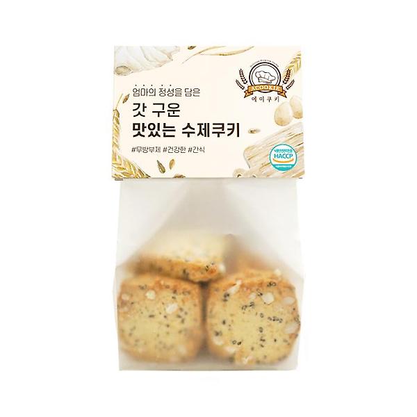  에이쿠키 검은깨쿠키 120g 수제쿠키(펄슈가) 답례품 선물 카페 디저트