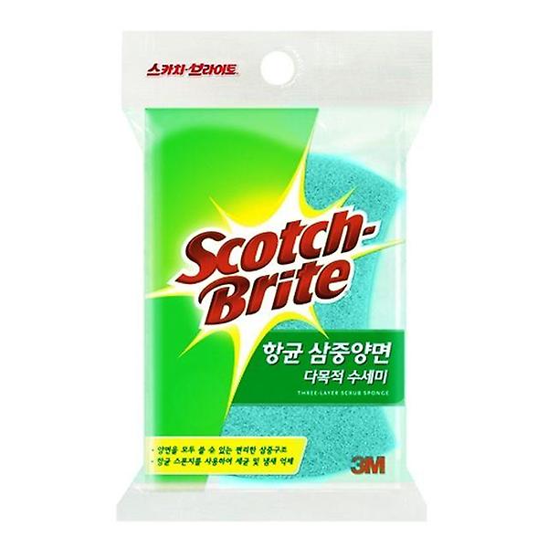  3M 3중 양면 수세미 MD100DB 5개