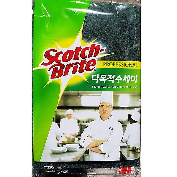  스카치 브라이트 수세미 녹색 15x23cm 5입 주방용