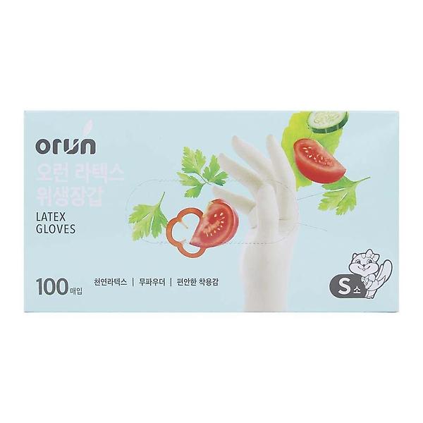  오런 라텍스 위생장갑 소 100매입