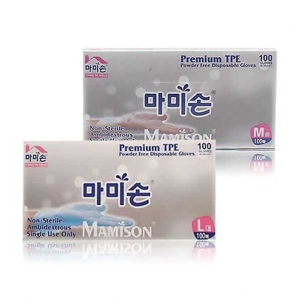  마미손 TPE 위생장갑 100매입위생장갑 비닐장갑 투명