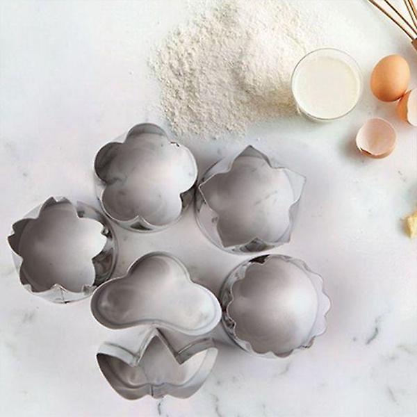  야채모양틀 스테인레스 케이크 소사이즈6p 30025