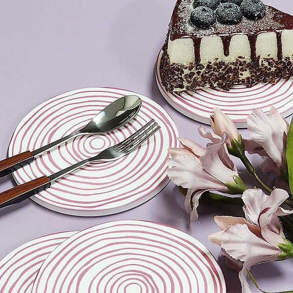  세트 회오리 컵받침 원형 세라믹 코스터 진열대
