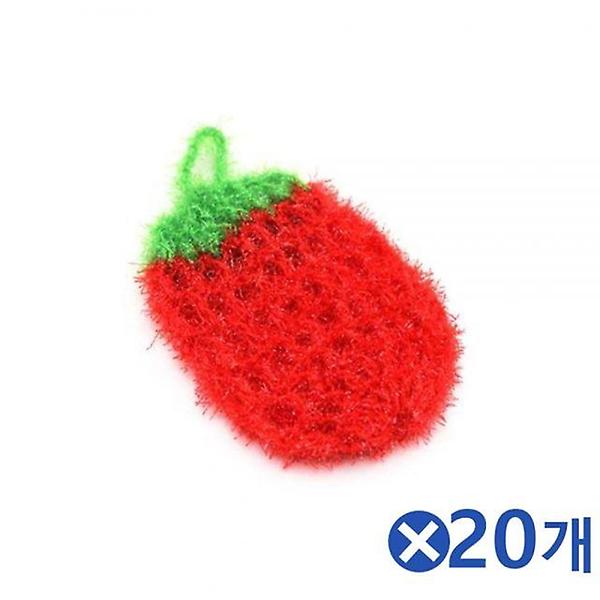 아크릴사 반짝이 수세미(90x125mm) 20개-색상랜덤발송