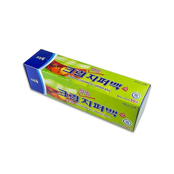  크린 알뜰 지퍼백 (특대) 30cm X 35cm 50매 위생백 -O