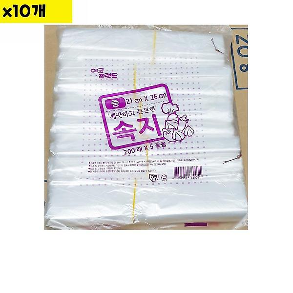  에코프랜드 비닐속지흰색 중 21x26cm 1000매 X10개