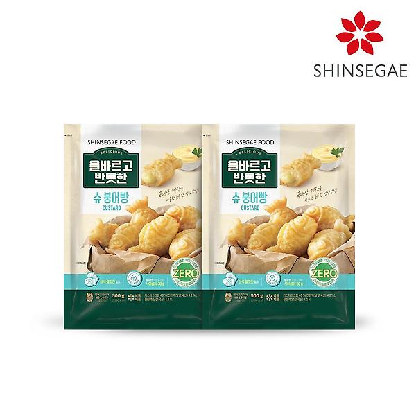  [신세계푸드] 올바르고 반듯한 슈 붕어빵 500g x 2팩