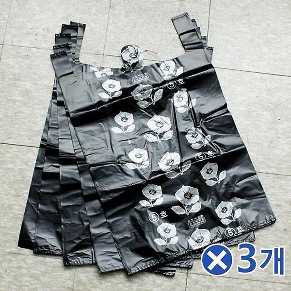  두꺼운 이불 비닐봉투 검정 5호 50매x3개 봉지