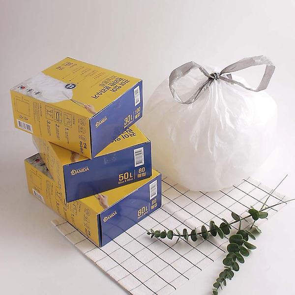  손잡이 끈달린 분리수거봉투 재활용 쓰레기봉투