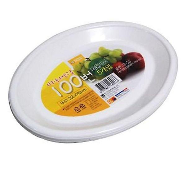  일조 다회용 타원 접시 소 5P 그릇 용기 캠핑