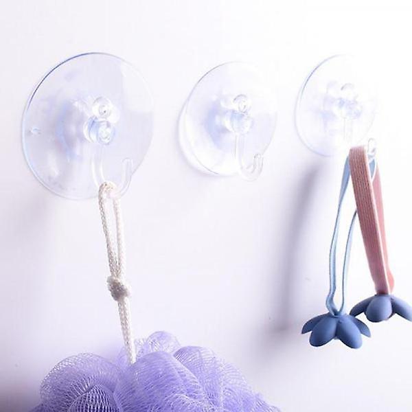  투명 흡착식 압착 후크 걸이 고리 5cm 100P DD-11272