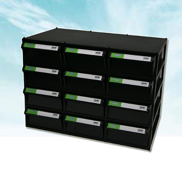  3X4칸 손잡이네임텍 적재활용가능 소품수납함