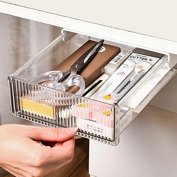  소품정리 부착식히든서랍 책상 정리 슬라이딩 박스