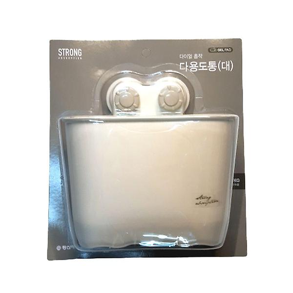  욕실 거울 벽면 흡착 칫솔 치약 꽂이 다용도통 대