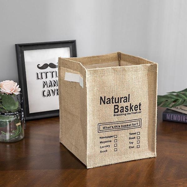  린넨 정리 사각 바구니(네츄럴 바스켓)