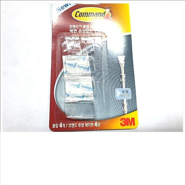  코맨드투명전선용플랫클립(17305) 전선클립 전선행거