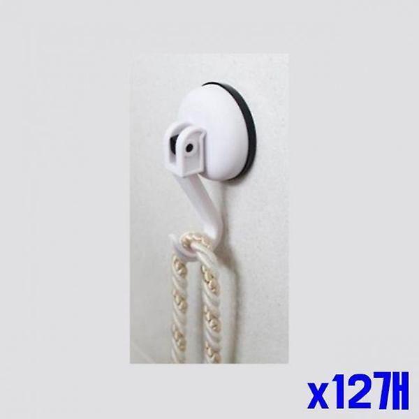  부착력 좋은 주방 욕실 흡착식 걸이 x12개 훅 행거